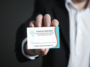 Holding Business Card 2